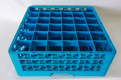 Opticlean Dishwasher Glass Rack 36 Comp. W/ 2 Extenders Blue