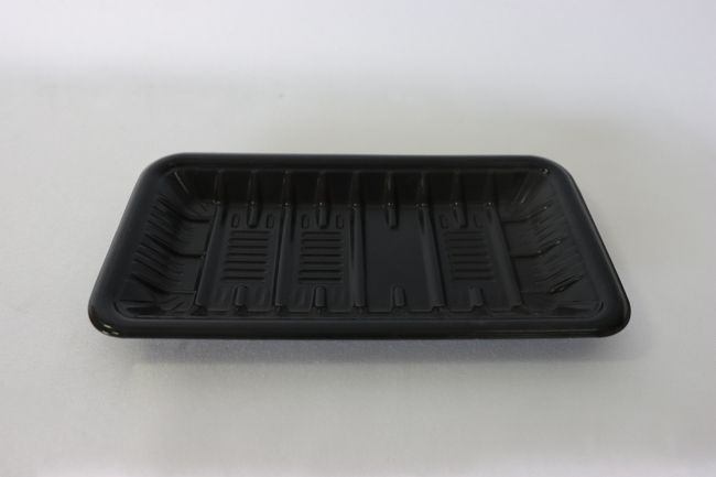 Plastic Food Tray 10&quot;x5 1/2&quot; Black 100/Pack