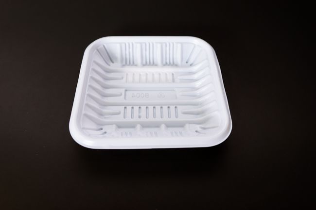 Plastic Food Tray 5 1/2&quot;x5 1/2&quot; White 100/Pack