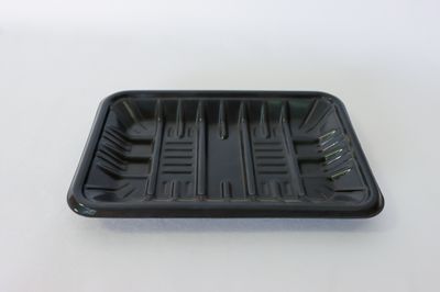 Plastic Food Tray 5x7 1/2&quot; Black 100/Pack