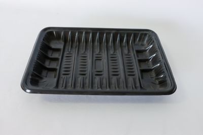 PLASTIC FOOD TRAY BLACK 216*150*27MM 2000&#39;s