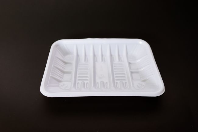 Plastic Food Tray 8x5 1/2&quot; White 100/Pack