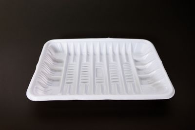 Plastic Food Tray White 6x8 1/2&quot; 100/Pack