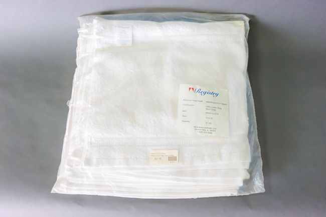 Registry 13&quot;x13&quot; Wash Cloth 1 Doz/Bag