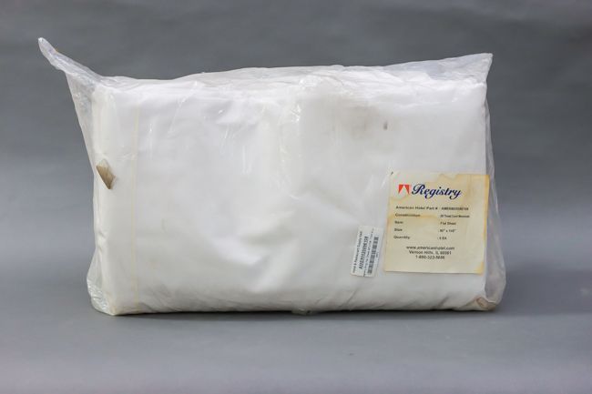 Registry King Flat Sheet 96"x108" T200 6 Units/Bag