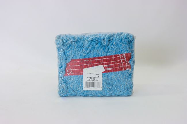 Rubbermaid 24oz Super Stitch Blend Wet Mop 1&quot; Headband Blue