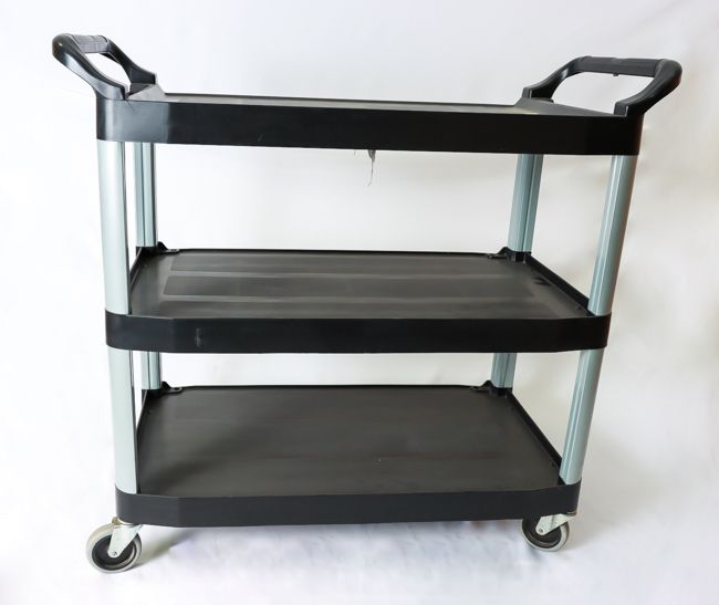 Rubbermaid Utility Cart Open Sided Black