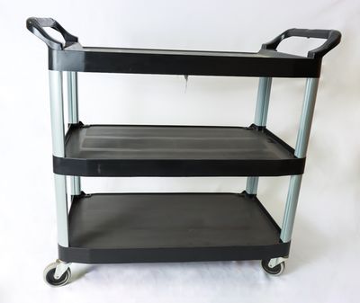 Rubbermaid Utility Cart Open Sided Black