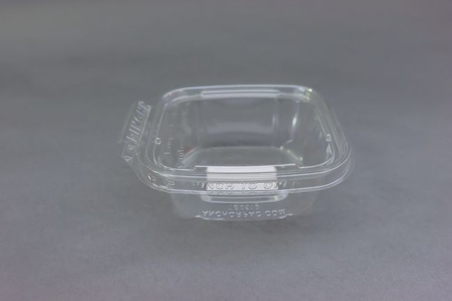 Safe-Pinch 12oz Tamper Evident 6x5&quot; Clear hinged Container 50/Pack TE6512
