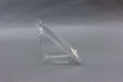 Safe-Pinch 16oz Tamper Evident Sandwich Wedge 7x4&quot; Clear Hinged 75/Pack TE74SW