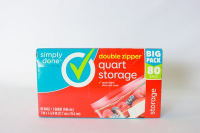 Simply-D Storage Zip 1 Quart Bags 80Ct