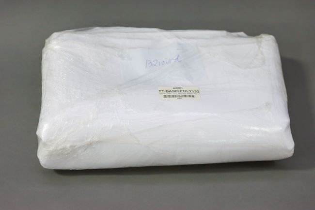 Table Cloth 132" Round Basic Poly White