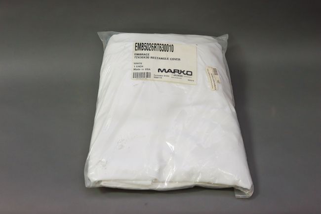 Table Cover fits 6"x30"x30"H Rect. Table 4 Way Stretch Fabric White