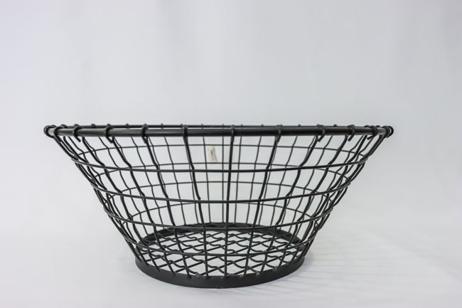 TableCraft 18x7.5 Basket Round Black