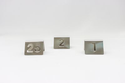 Tablecraft 2.5&quot;x2.5&quot; SS Number 1-25