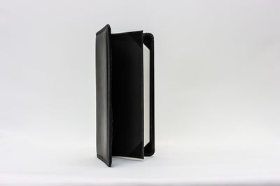 Tablecraft 4.25&quot;x11&quot; 4 View Menu Black Faux Leather