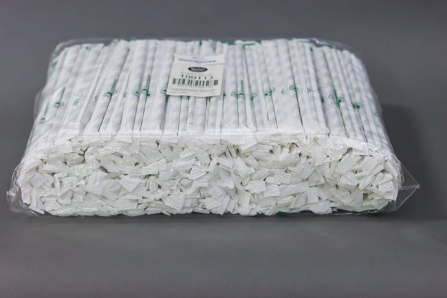 Tablecraft 7.75&quot; Straws Blk/Wht 500pk