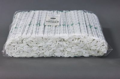 Tablecraft 7.75&quot; Straws Blk/Wht 500pk