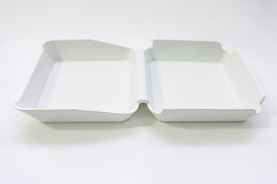 Tablecraft Burger Box 2 Comp. White Melamine