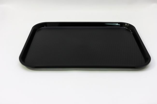 TG 12&quot;x16 1/4&quot; Black Fast Food Tray Rect