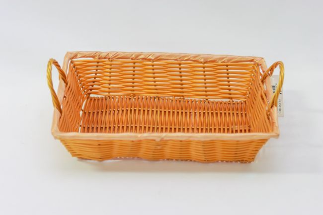 TG 12&quot;x8&quot;x3&quot; Woven Basket w/ Han Plastic