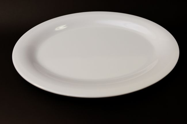 TG 12"x9" Oval Platter White