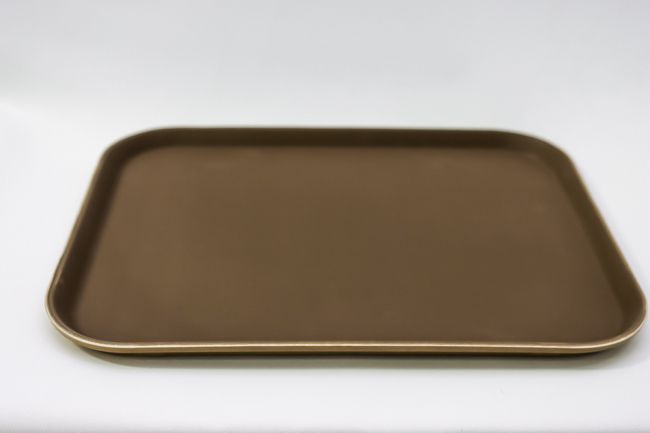 TG 14" X 18" Rectang Tray, Fiberglass, BRWN
