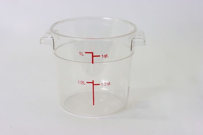 TG 1Qt Round Food Storage Cont. Clear