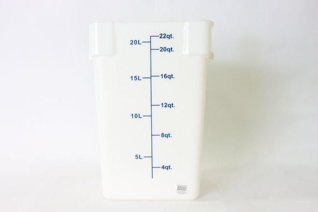TG 22 qt Sq Food Storage Cont White