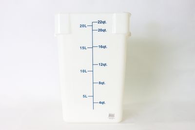 TG 22 qt Sq Food Storage Cont White