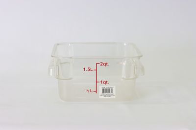 TG 2Qt Poly Square Food Storage Cont. Clear