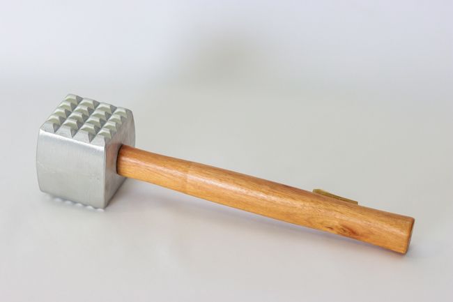 TG 2 Sided Aluminum Tenderizer w/ Wood Han