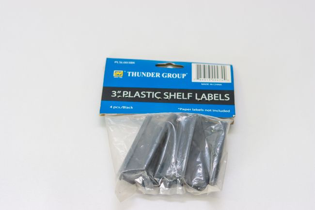 TG 3&quot; Black Shelf Label (Pack of 4)