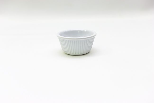 TG 3 Oz 3 1/8&quot; Black Fluted Ramekin