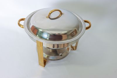 TG 4 qt Chafer Round Gold Accented