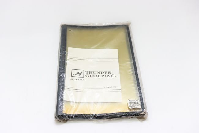 TG 6 Page Book Fold Menu Cover 7 1/2&quot; x 13 1/4&quot; Black