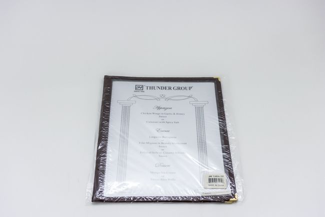 TG 8 1/2&quot;x11&quot; Double Fold Menu Brown