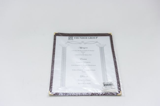 TG 8 1/2&quot;x11&quot; Single Menu Cover Brown