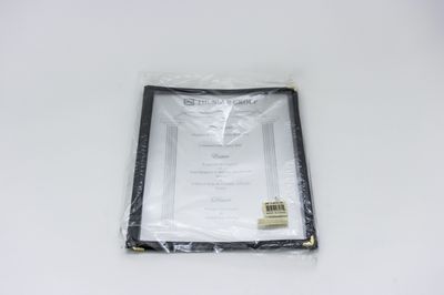 TG 8 1/2&quot;x11&quot; Triple Fold Menu Black
