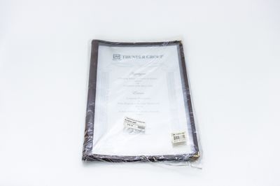 TG 8 1/2&quot;x14&quot; 4 Page Fold Menu Long Brown