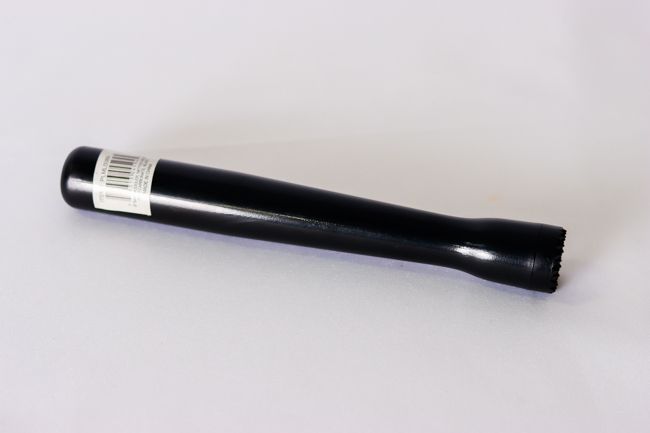 TG 8&quot; Bar Muddler, Plyycarb, Netted Head, BLack