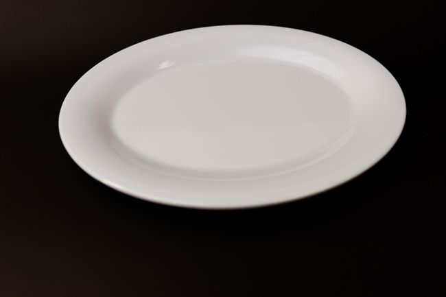 TG 9 1/2&quot;x7 1/4&quot; Platter White