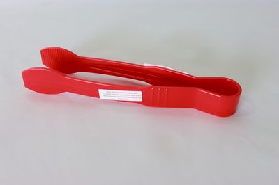 TG 9&quot; Flat Grip Tong Poly Red