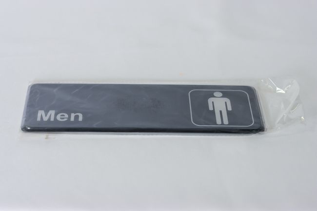 TG 9&quot;x 3&quot; (MEN) Sign With Symbols