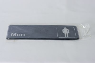 TG 9&quot;x 3&quot; (MEN) Sign With Symbols
