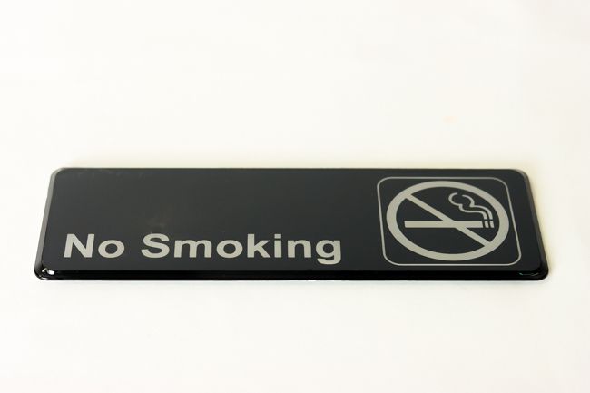 TG 9&quot;x 3&quot; (NO SMOKING) Sign With Symbols