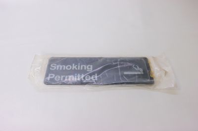 TG 9&quot;x 3&quot; (SMOKING PERMITTED) Sign With Symbols
