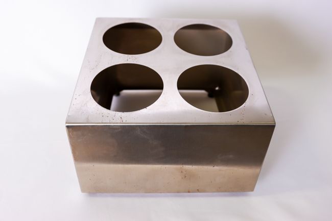 TG Flatware Cylinder Holder SS 4 Holes
