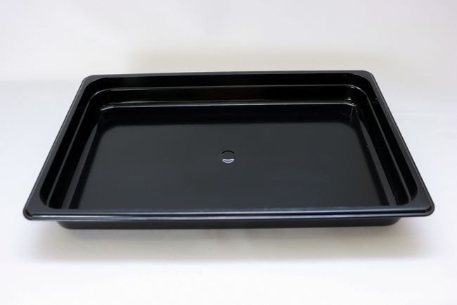 TG Full Size 2 1/2&quot; Deep Poly Food Pan Black