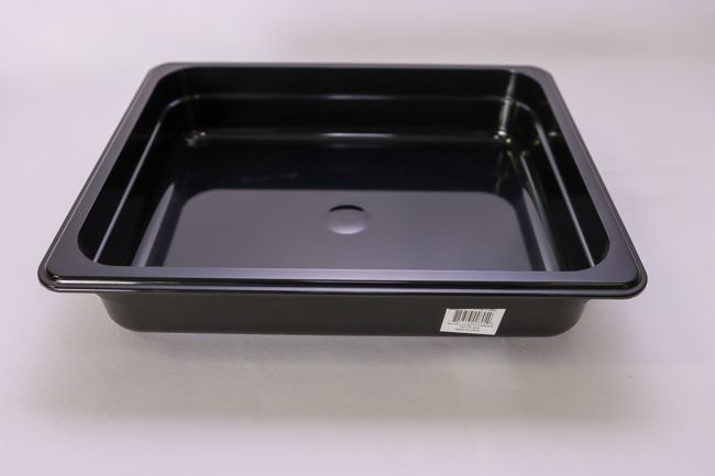 TG Half Size 2 1/2&quot; Deep Poly Food Pan Black